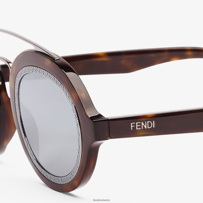 ochelari de soare de prezentare de moda din acetat havana cu lentile Modă Fendi bărbați accesorii 86084L2420
