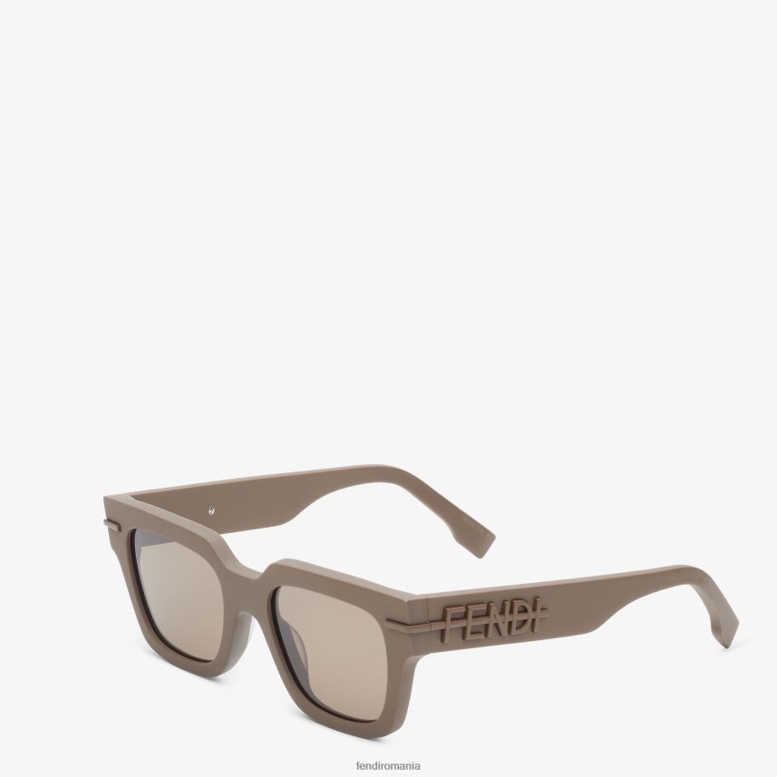 ochelari de soare din acetat grafic bej Fendi bărbați accesorii 86084L2551