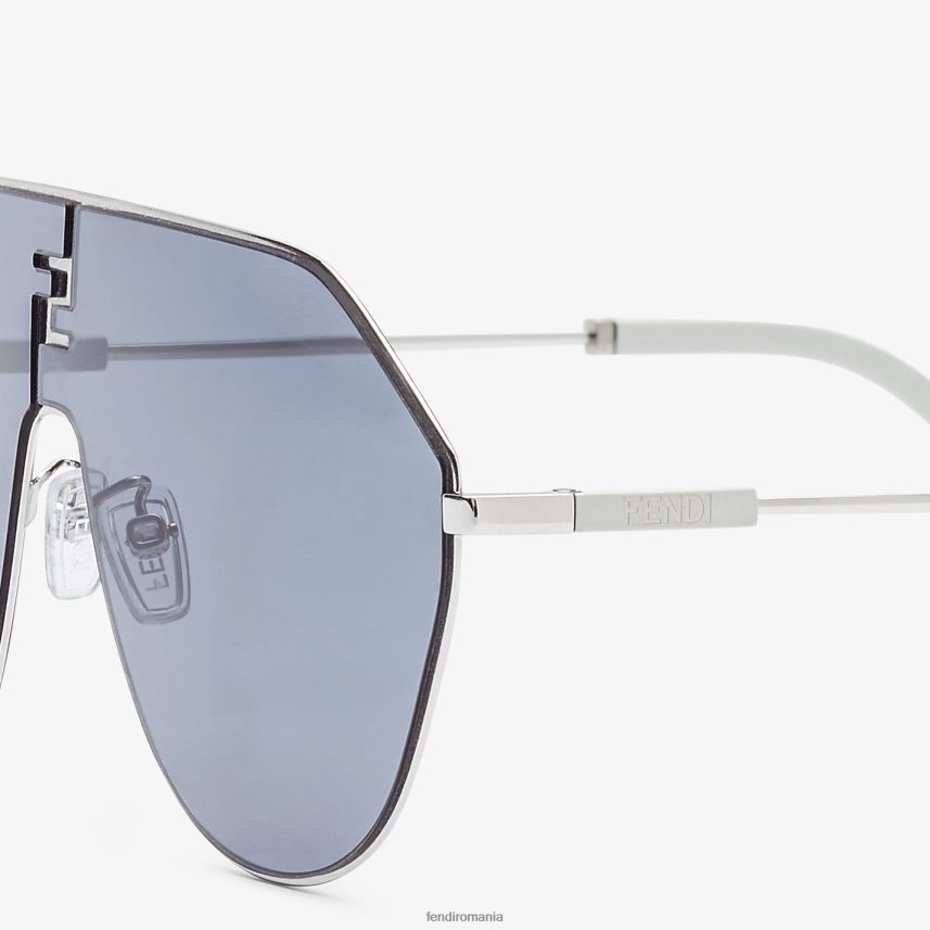 ochelari de soare din metal paladiu cu lentile albastru Fendi bărbați accesorii 86084L2410