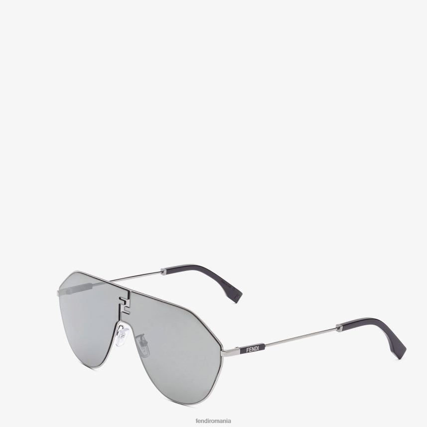 ochelari de soare din metal ruteniu cu lentile de oglinda Modă Fendi bărbați accesorii 86084L2399