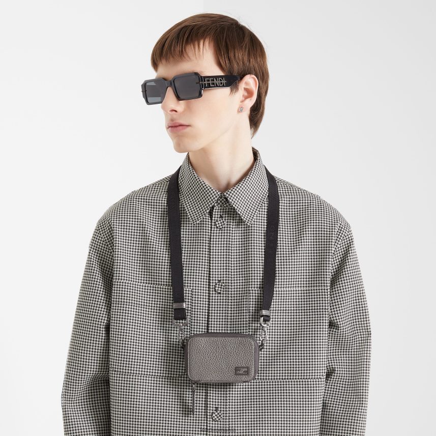 ochelari de soare grafici negru Fendi bărbați accesorii 86084L2484