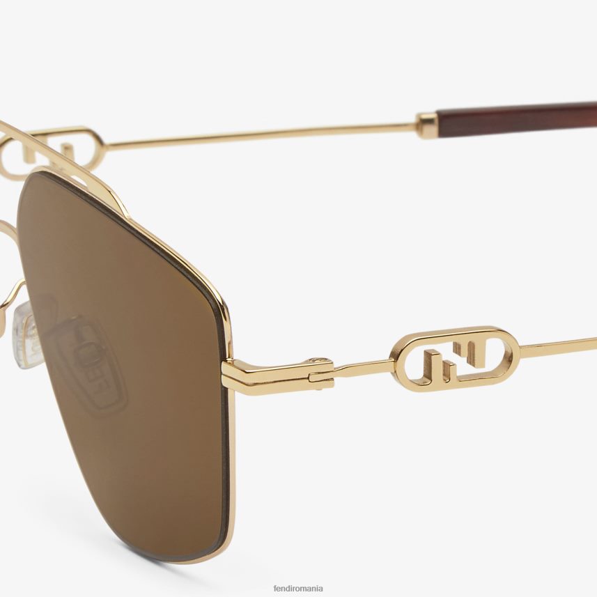ochelari de soare metalici cu lentile maro Fendi bărbați accesorii 86084L2469
