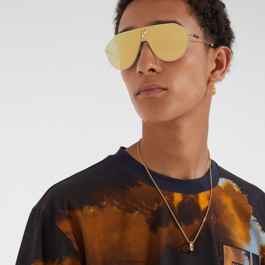 ochelari de soare metalici cu lentile si efect ultra-oglinda Modă Fendi bărbați accesorii 86084L2409