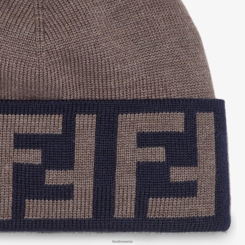 Căciulă de lană maro Fendi bărbați accesorii 86084L2456