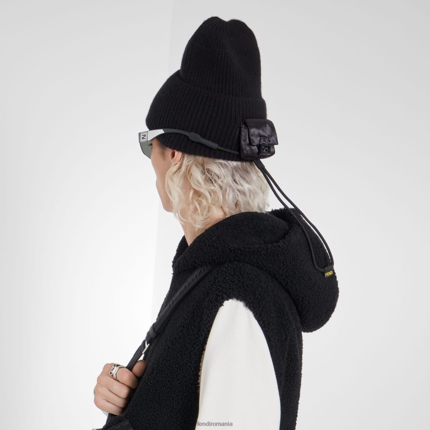 Căciulă de lană negru Fendi bărbați accesorii 86084L2465