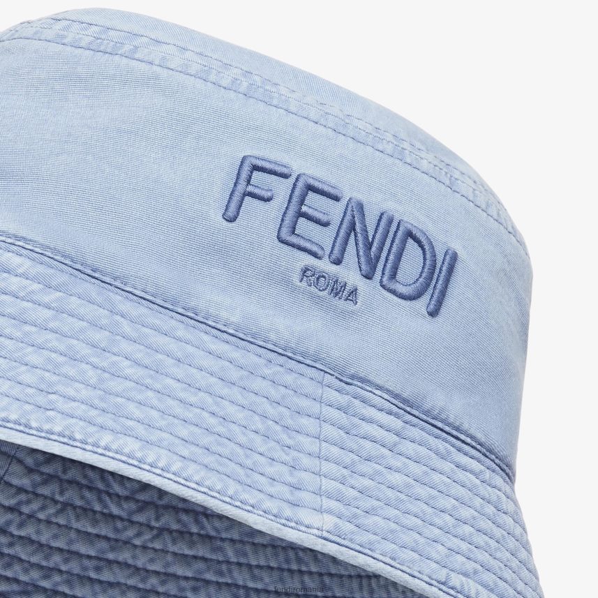 pălărie din bumbac stil pescuit albastru deschis Fendi bărbați accesorii 86084L2402