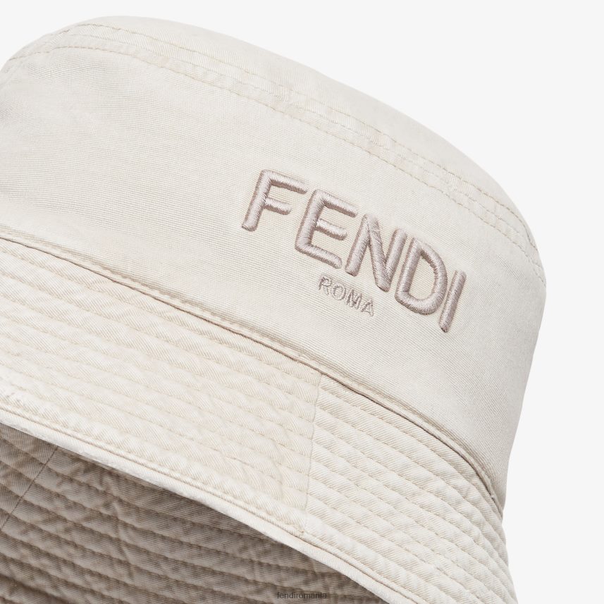 pălărie din bumbac stil pescuit bej Fendi bărbați accesorii 86084L2379