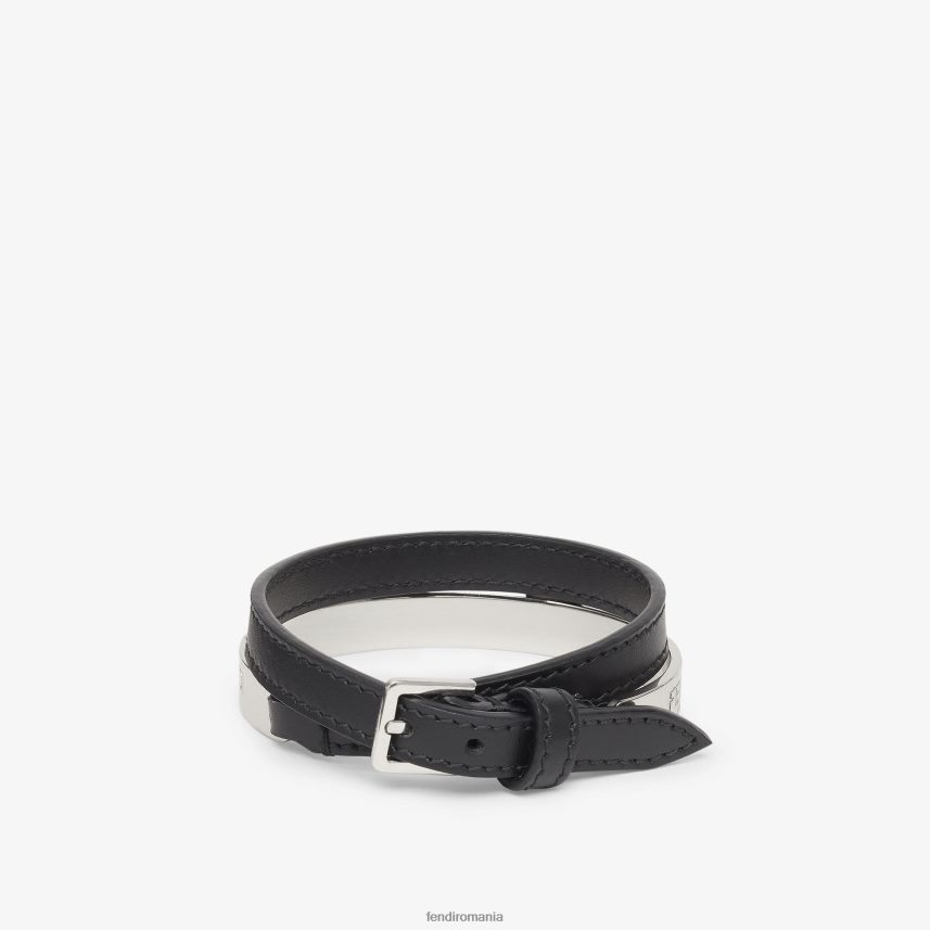 brățară de piele negru Fendi bărbați Bijuterii 86084L2694