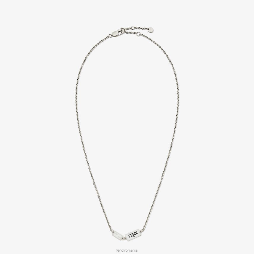 colier metalic argint Fendi bărbați Bijuterii 86084L2703
