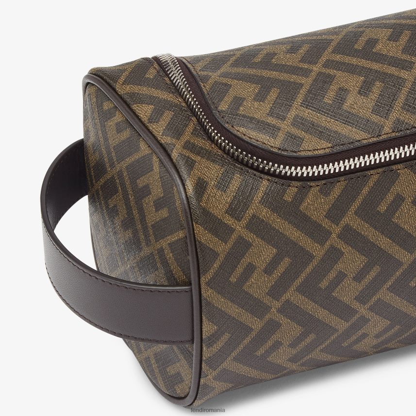 geantă de machiaj din material textil maro Fendi bărbați accesorii 86084L2490