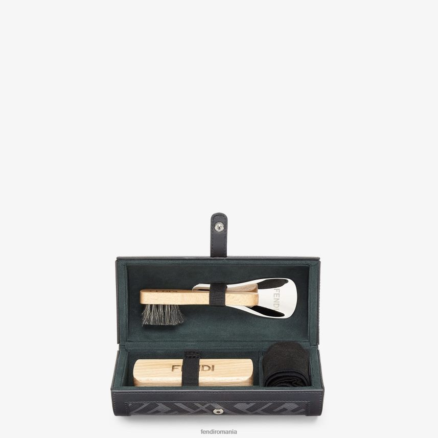 kit de îngrijire a pantofilor din material textil negru Fendi bărbați accesorii 86084L2494