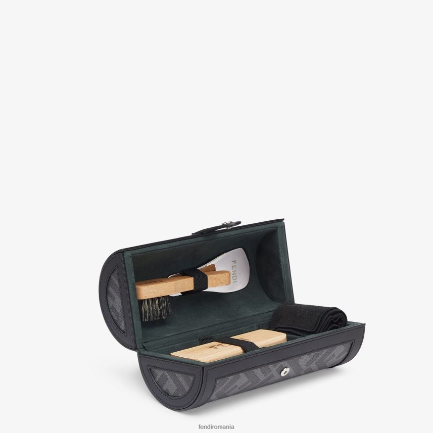 kit de îngrijire a pantofilor din material textil negru Fendi bărbați accesorii 86084L2494