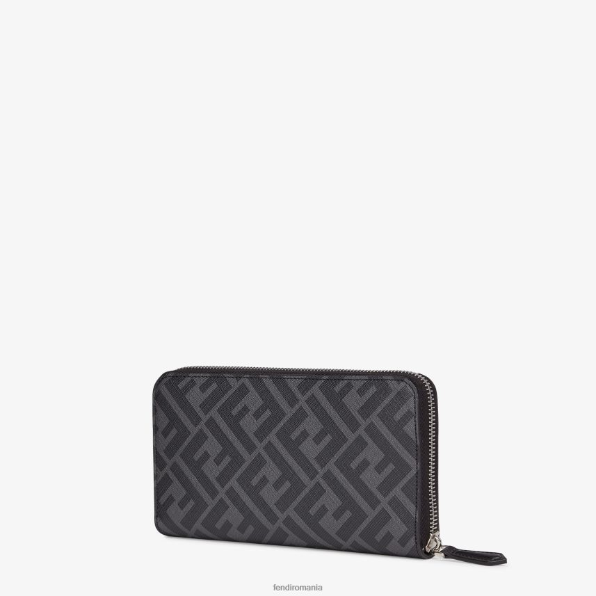 portofel din material textil gri Fendi bărbați accesorii 86084L2577