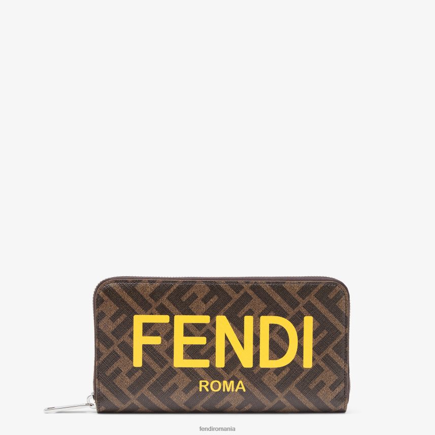 portofel din material textil maro Fendi bărbați accesorii 86084L2593