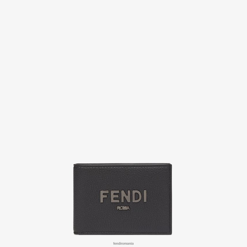 portofel din piele cu semnătură în dolari americani negru Fendi bărbați accesorii 86084L2615