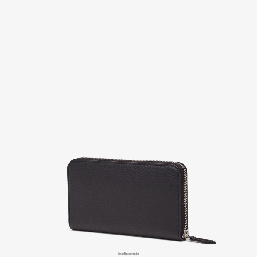 portofel din piele selleria cu fermoar negru Fendi bărbați accesorii 86084L2656