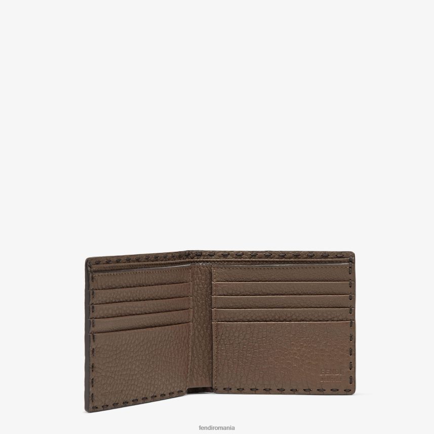 portofel din piele selleria dublu albastru Fendi bărbați accesorii 86084L2644