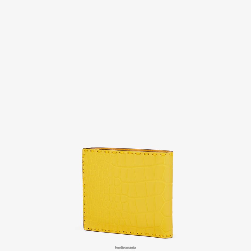 portofel dublu de aligator Modă Fendi bărbați accesorii 86084L2675