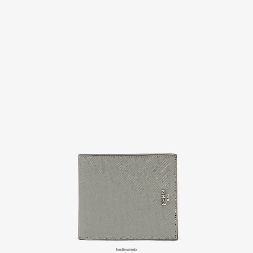 portofel dublu din piele de porumbel gri Fendi bărbați accesorii 86084L2581