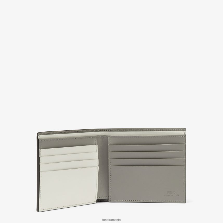 portofel dublu din piele de porumbel gri Fendi bărbați accesorii 86084L2581