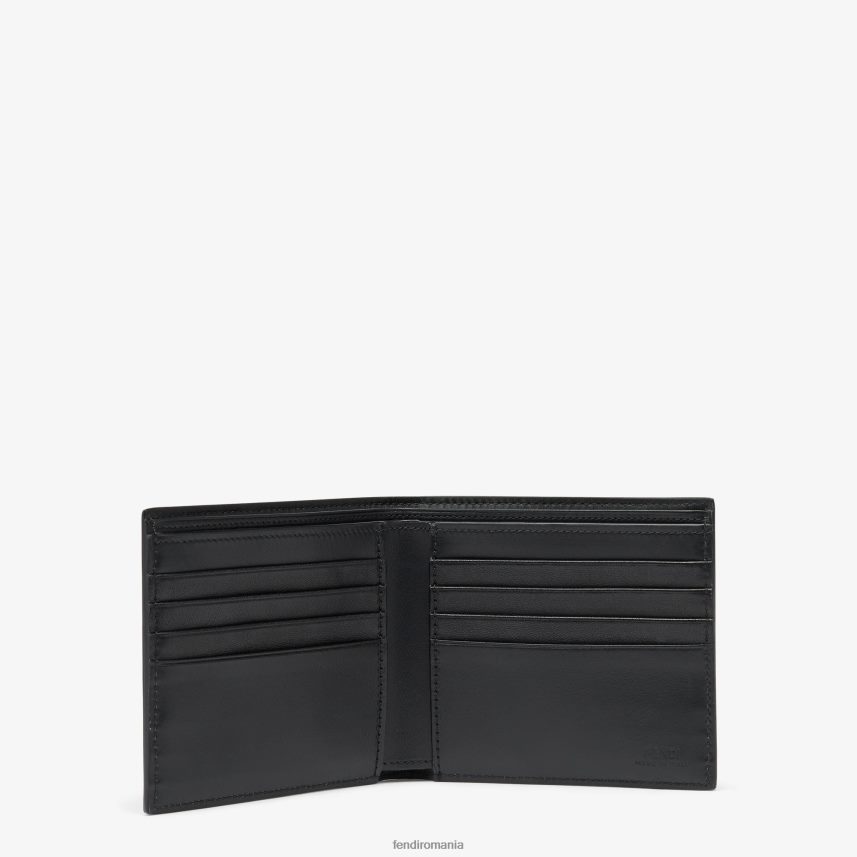 portofel dublu din piele shadow diagonal negru Fendi bărbați accesorii 86084L2645