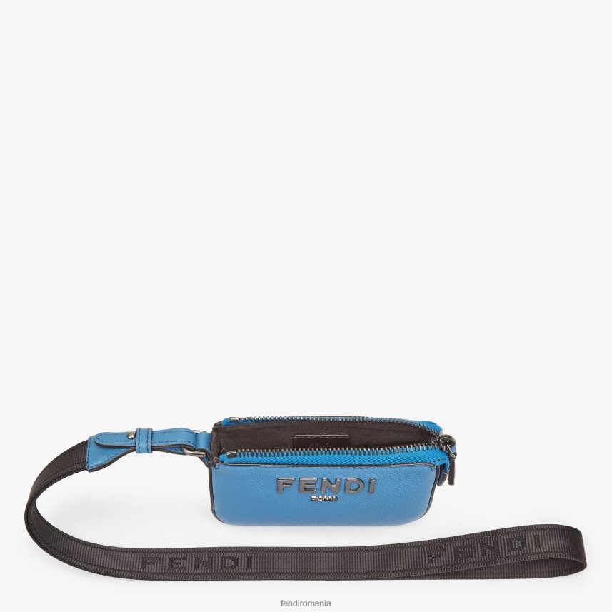 poseta din piele albastru deschis Fendi bărbați accesorii 86084L2616