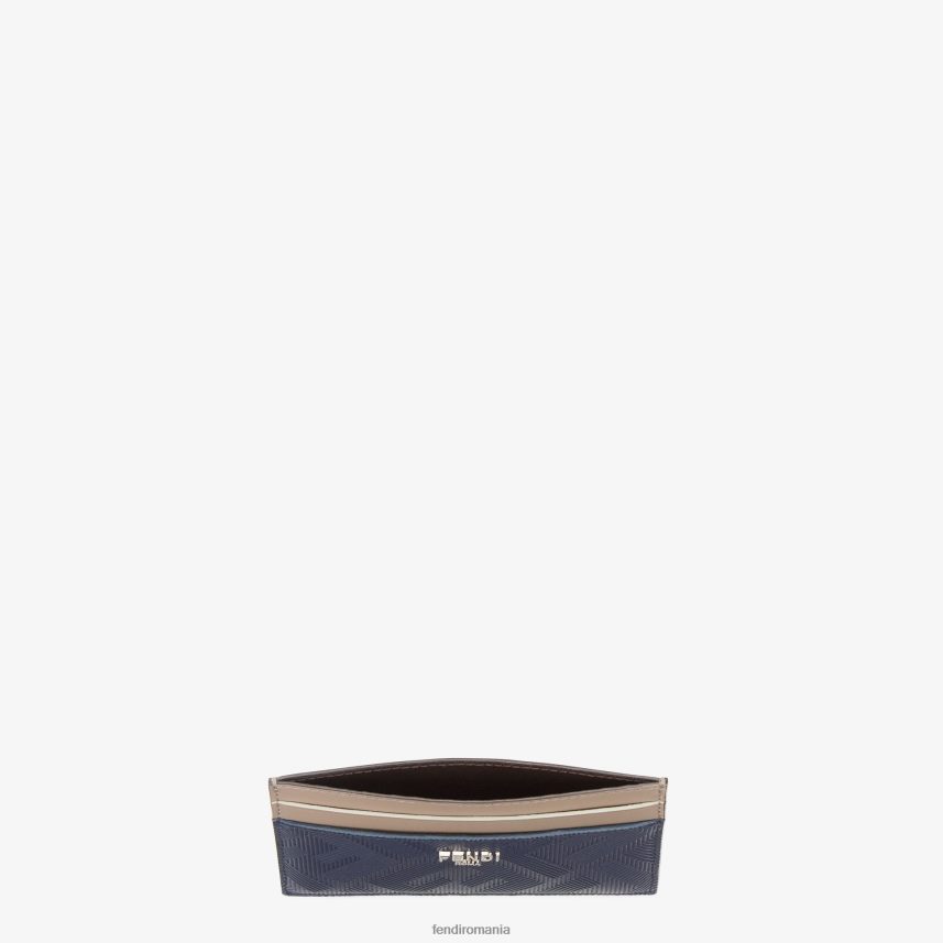 suport card piele shadow albastru Fendi bărbați accesorii 86084L2649