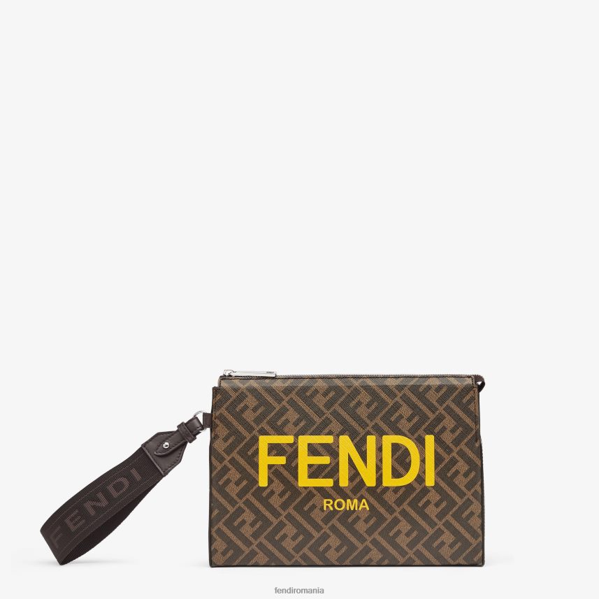 ff husă din material textil maro Fendi bărbați accesorii 86084L2636