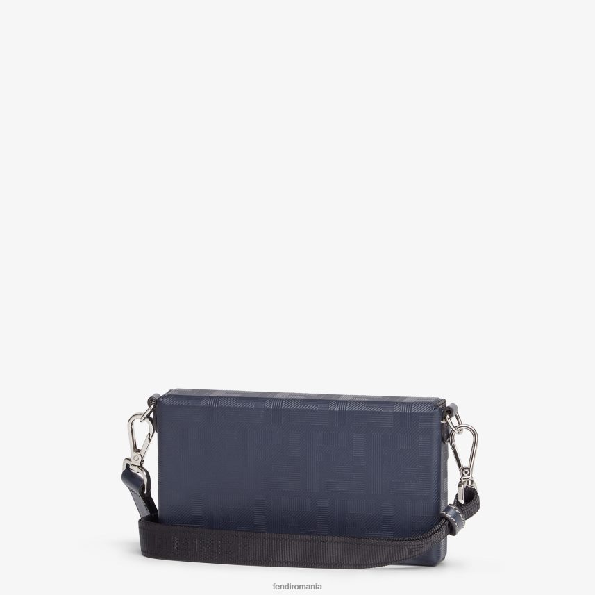 geantă din piele cu trunchi moale baguette albastru Fendi bărbați accesorii 86084L2618