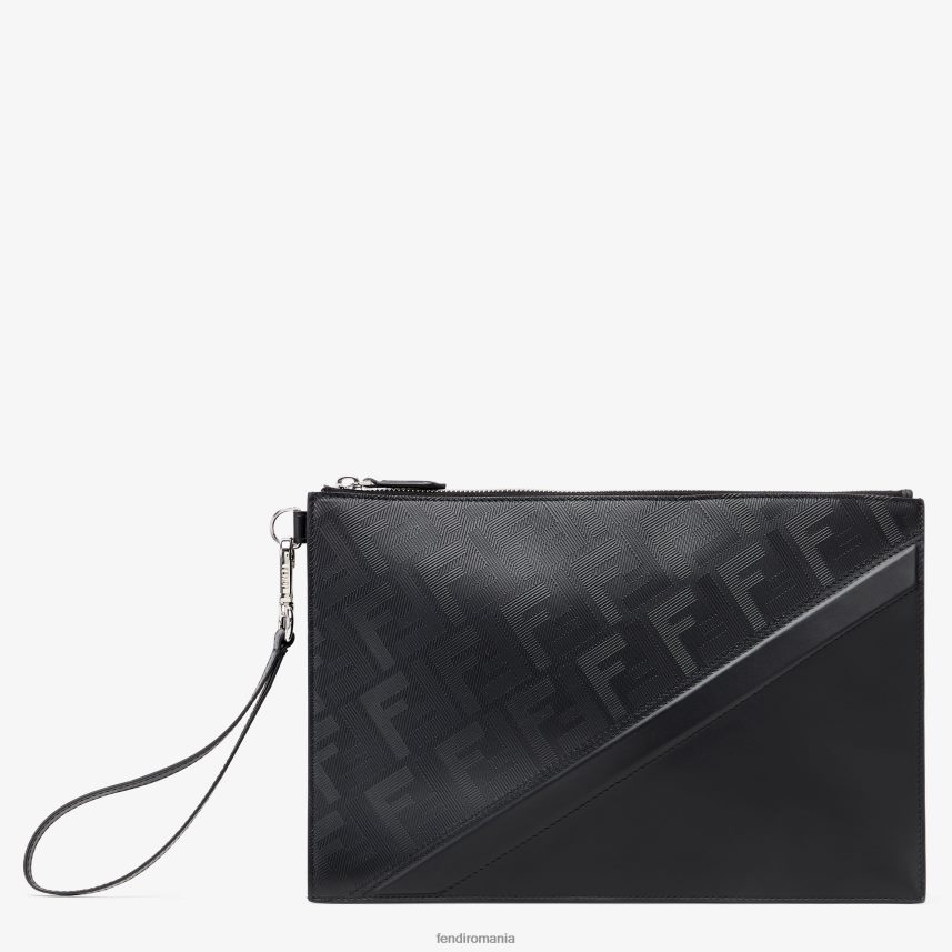 geanta din piele shadow diagonal negru Fendi bărbați accesorii 86084L1897
