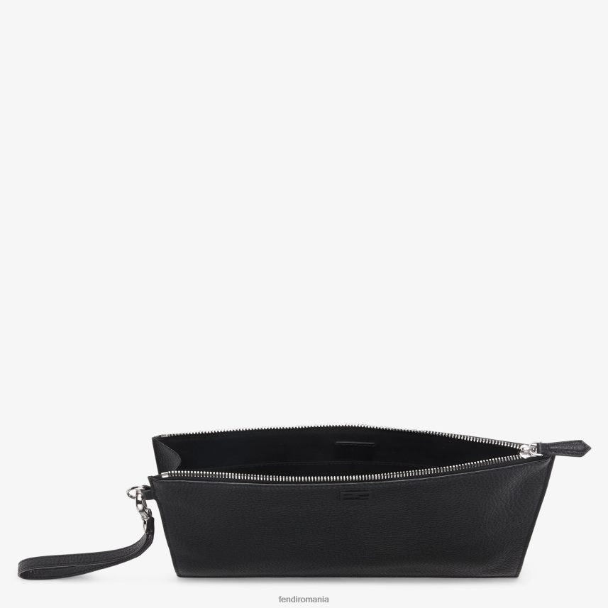 geanta plat din piele negru Fendi bărbați accesorii 86084L2664
