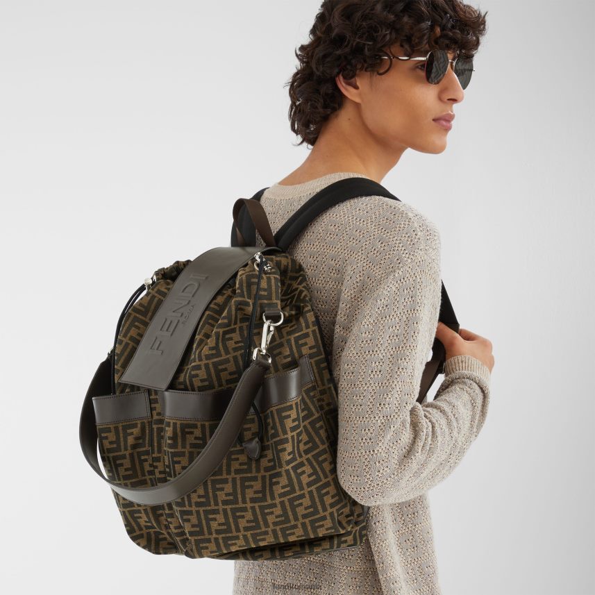 ff rucsac din material jacquard multicolor Fendi bărbați accesorii 86084L1874