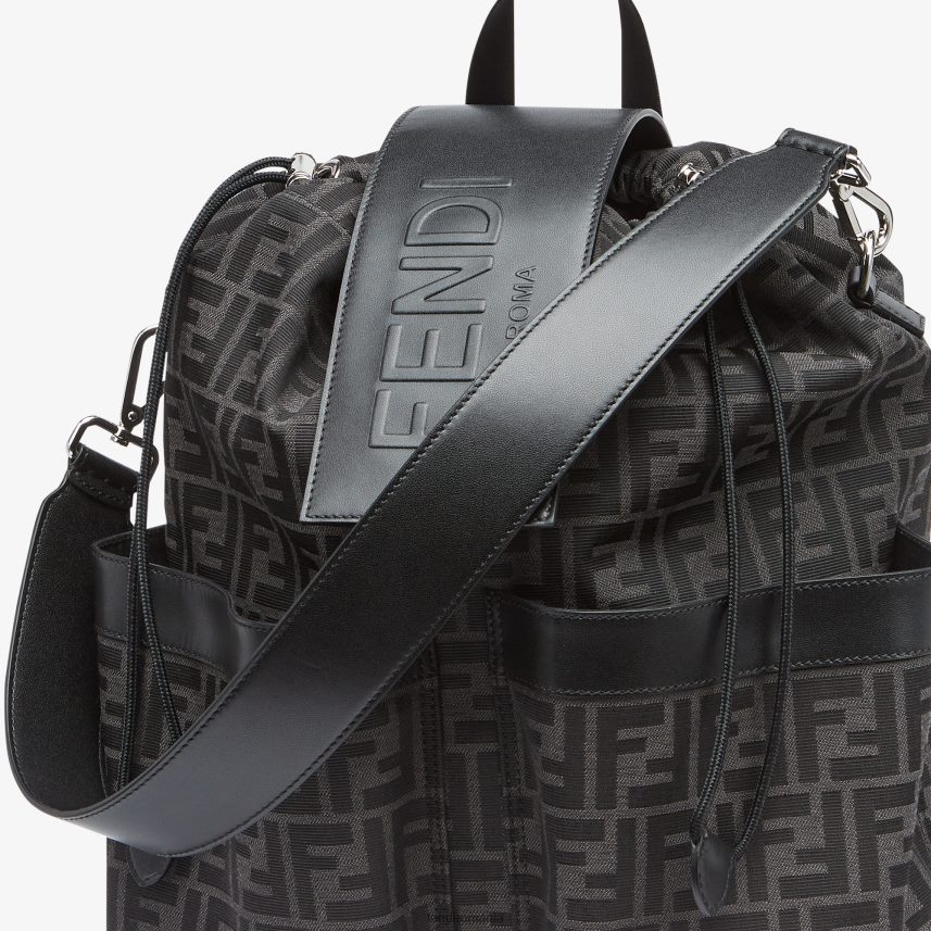 ff rucsac din material textil negru Fendi bărbați accesorii 86084L1861