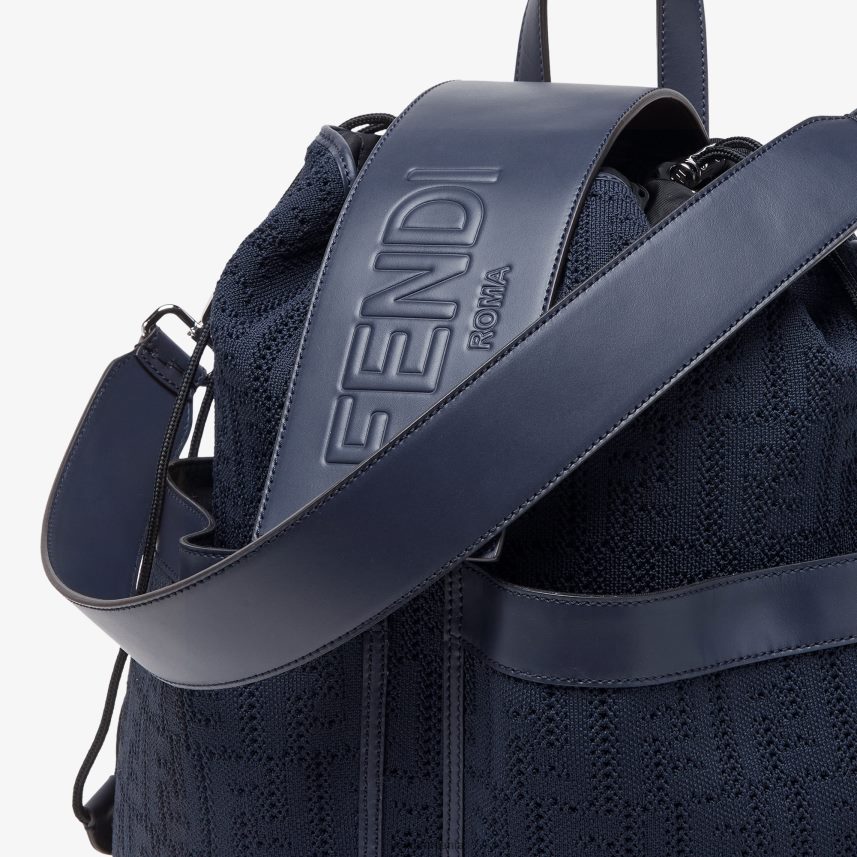 ff rucsac din tricou albastru Fendi bărbați accesorii 86084L1849