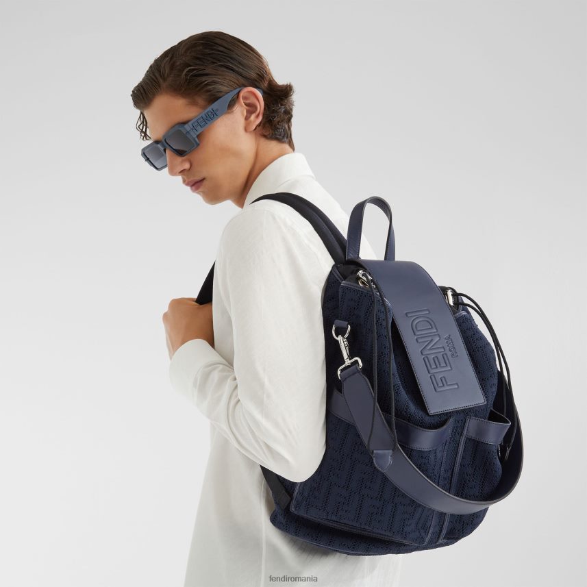 ff rucsac din tricou albastru Fendi bărbați accesorii 86084L1849