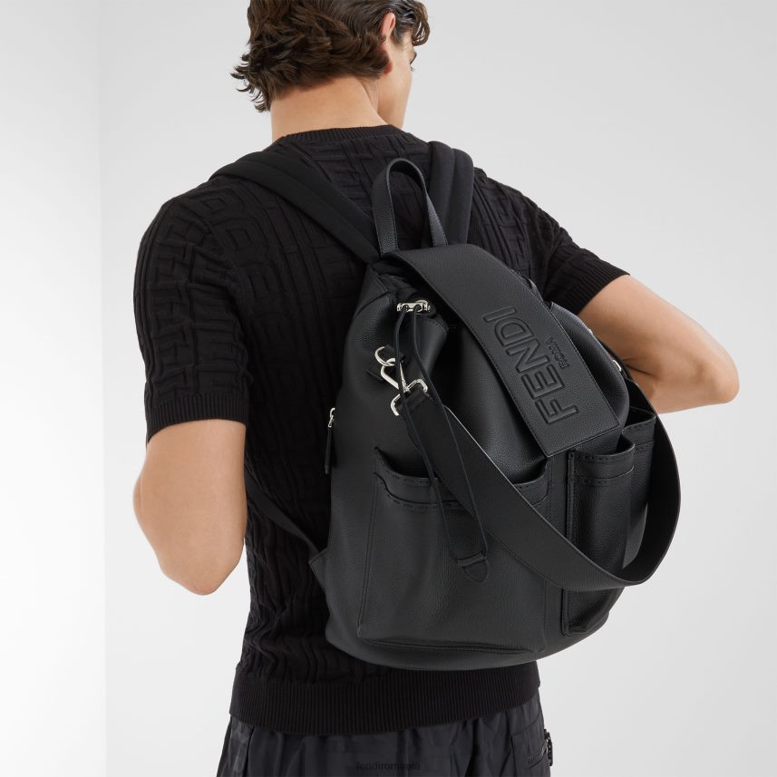 rucsac din piele negru Fendi bărbați accesorii 86084L1837