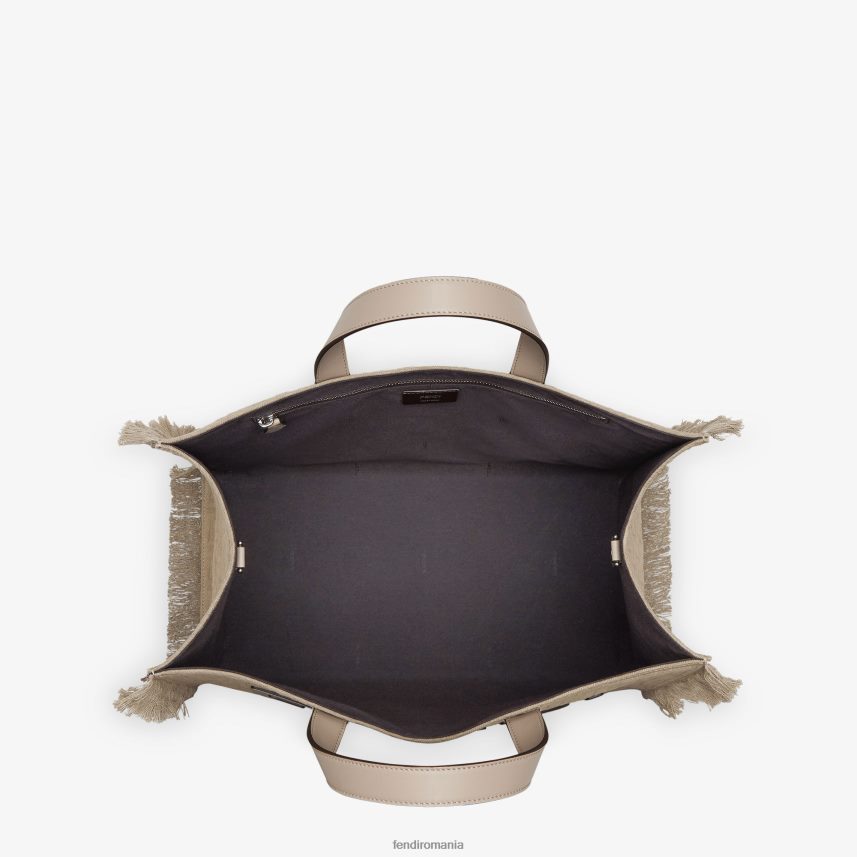 ff geanta din stofa cu franjuri bej Fendi bărbați accesorii 86084L1847