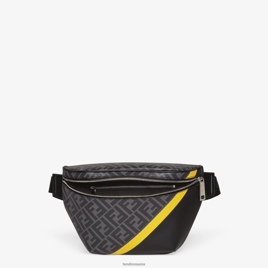 geantă de curea din material textil gri Fendi bărbați accesorii 86084L1858