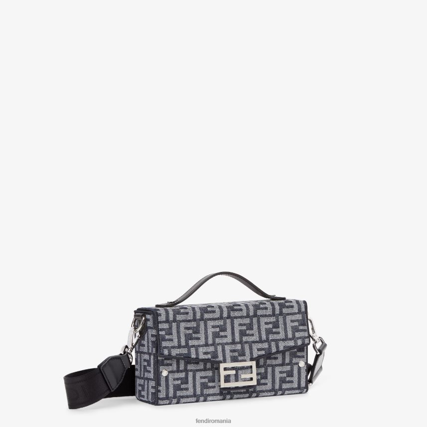 geantă moale din piele baguette albastru Fendi bărbați accesorii 86084L1851