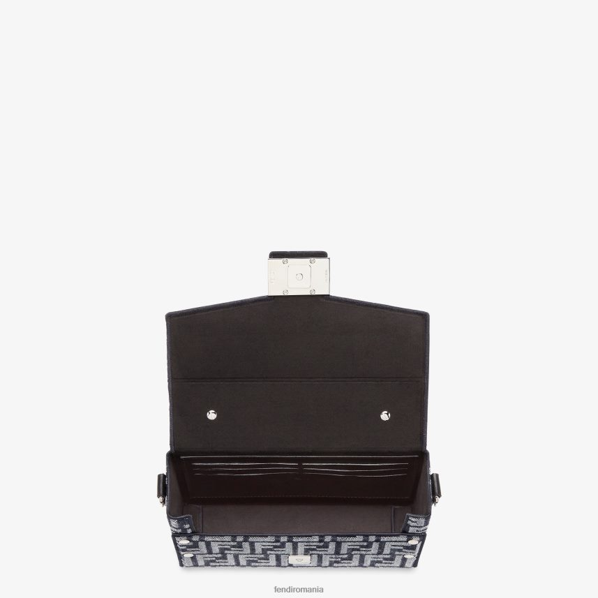 geantă moale din piele baguette albastru Fendi bărbați accesorii 86084L1851