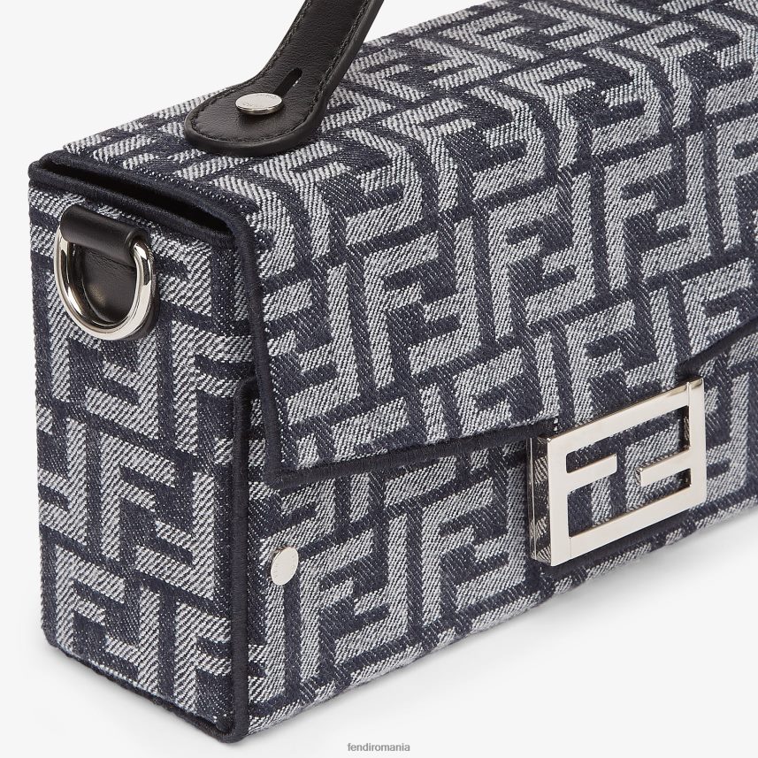 geantă moale din piele baguette albastru Fendi bărbați accesorii 86084L1851