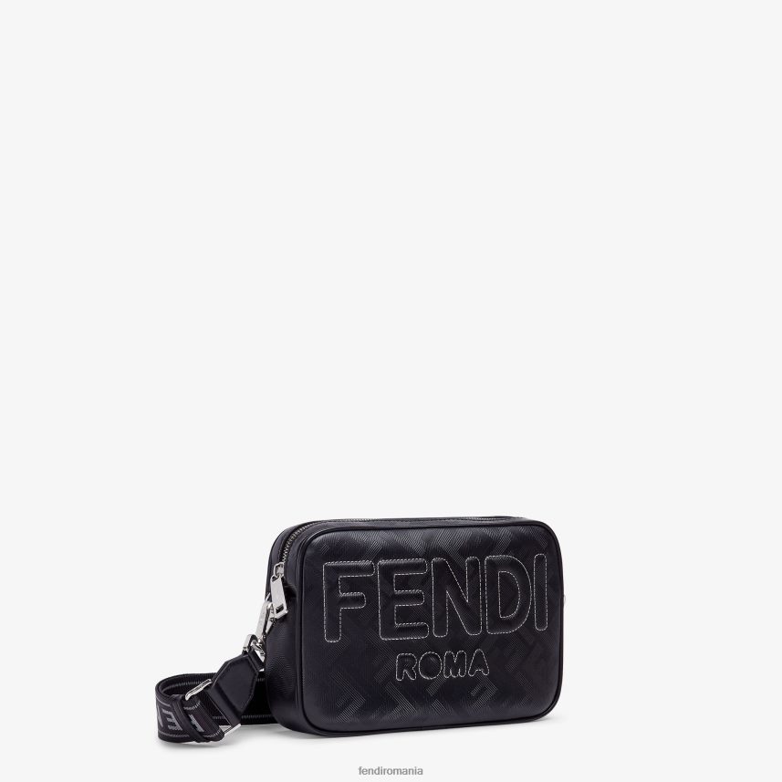 geanta din piele cu imprimeu ff negru Fendi bărbați accesorii 86084L1811