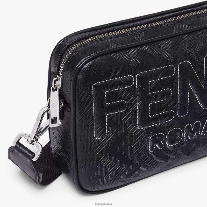 geanta din piele cu imprimeu ff negru Fendi bărbați accesorii 86084L1811