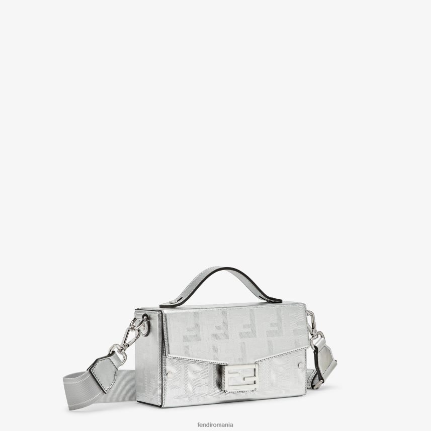 geanta din piele laminata argint Fendi bărbați accesorii 86084L1815