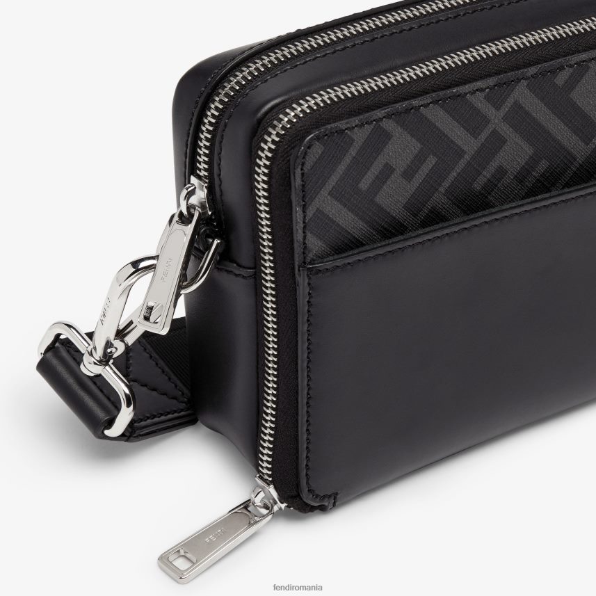 geanta din piele si ff negru Fendi bărbați accesorii 86084L1813
