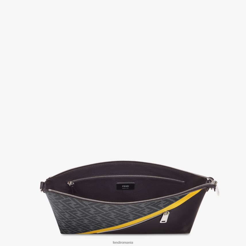 geanta din stofa gri Fendi bărbați accesorii 86084L1844