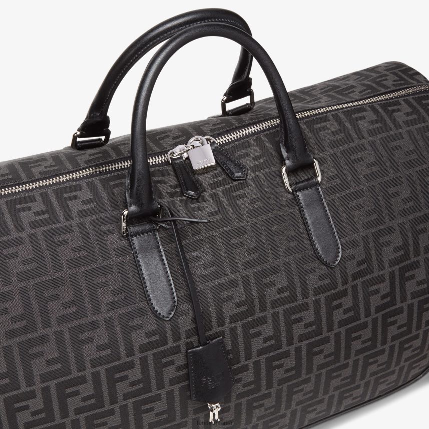 geanta mare din material jacquard ff gri Fendi bărbați accesorii 86084L1845