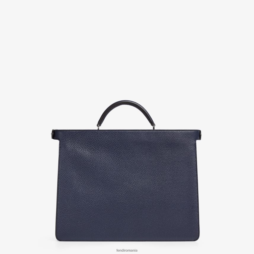 geanta medie din piele peekaboo iseeu albastru Fendi bărbați accesorii 86084L1833