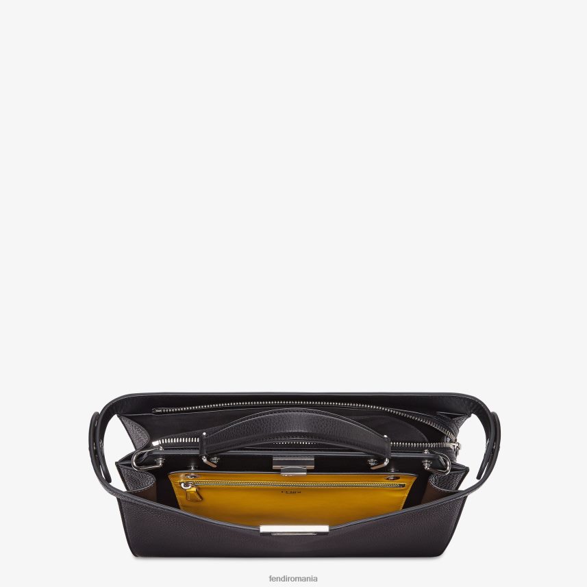geanta medie din piele peekaboo iseeu negru Fendi bărbați accesorii 86084L1817