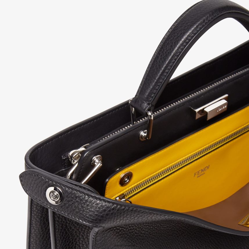 geanta medie din piele peekaboo iseeu negru Fendi bărbați accesorii 86084L1817